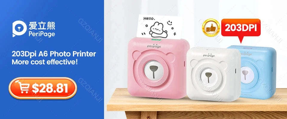 Pocket Thermal Printer 2” 304DPI Bluetooth Mini-304dpi RD Printer