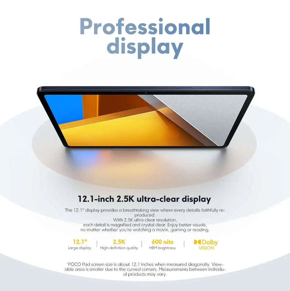 POCO Pad Global Version 12.1" 120Hz Tablet-Grey / 8GB+256GB / france