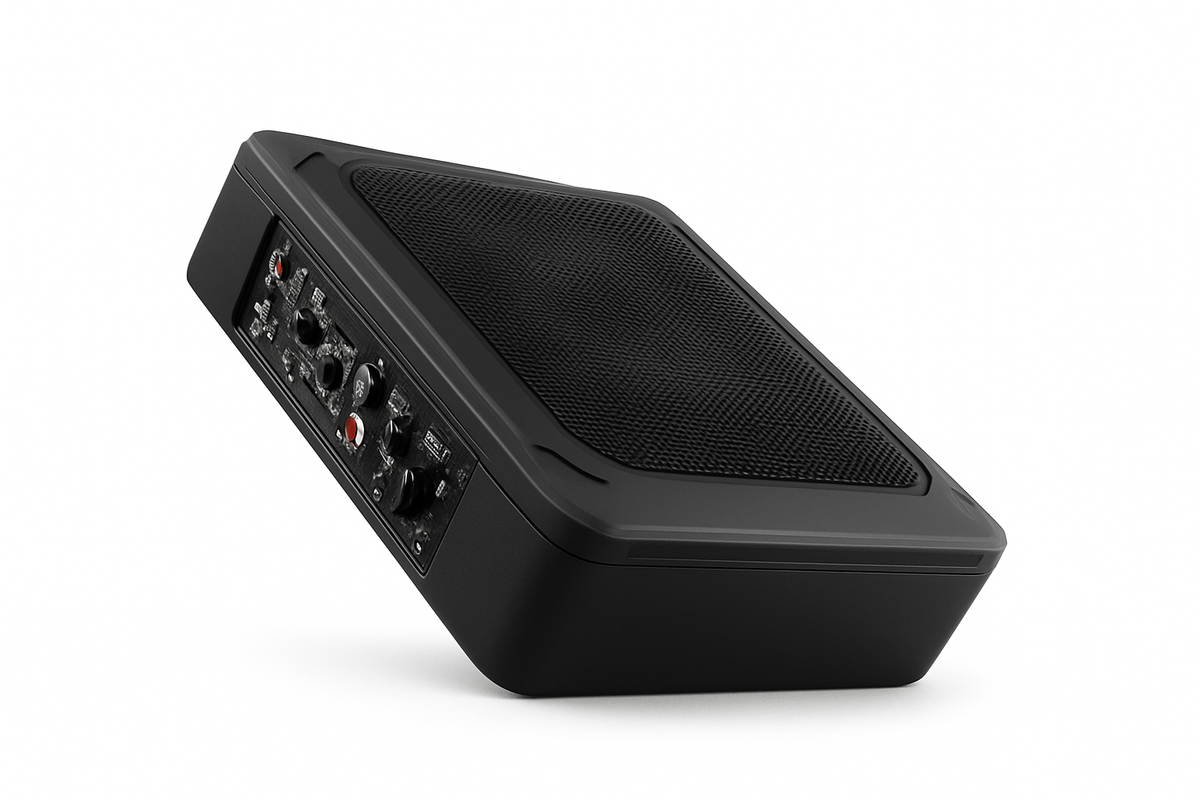 Podofo Subwoofer de Carro Ultra Fino 1000W Subwoofer Ativo Compacto Sob o Assento Car Audio Amplificador de Carro Alto-falante