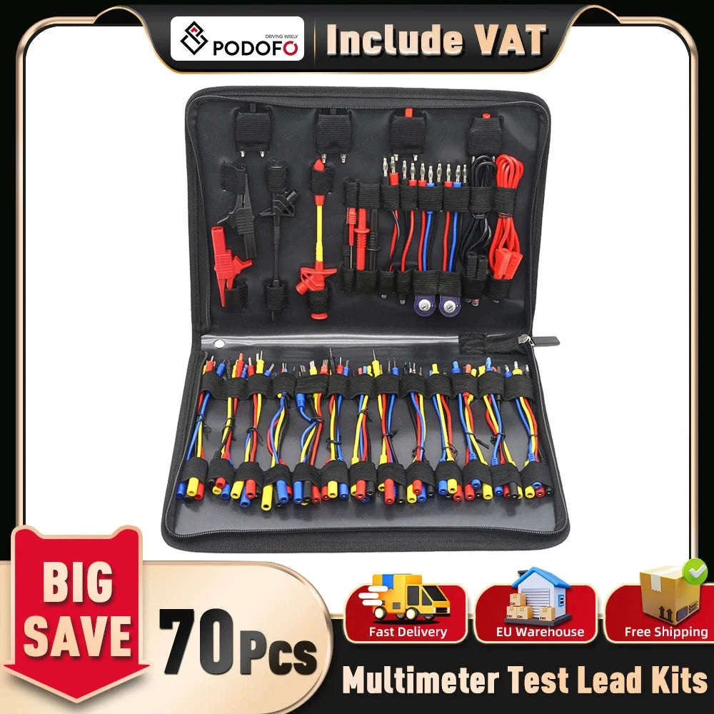Podofo 70Pcs Car Multimeter Test Leads Kit-GERMANY