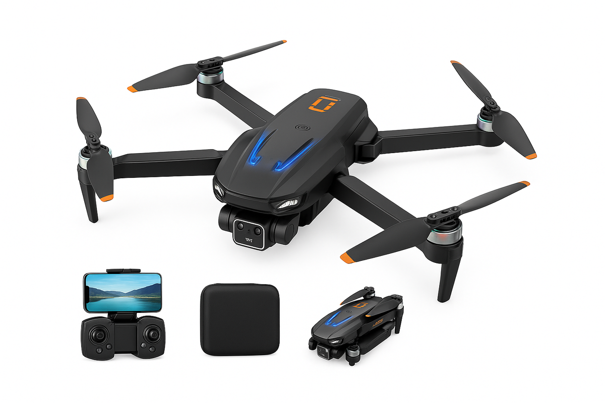 Podofo drón 4K professzionális kettős kamera mini helikopter quadrocopter játék akadály-kerülés összehajtható RC drón fej nélküli mód mini drónok