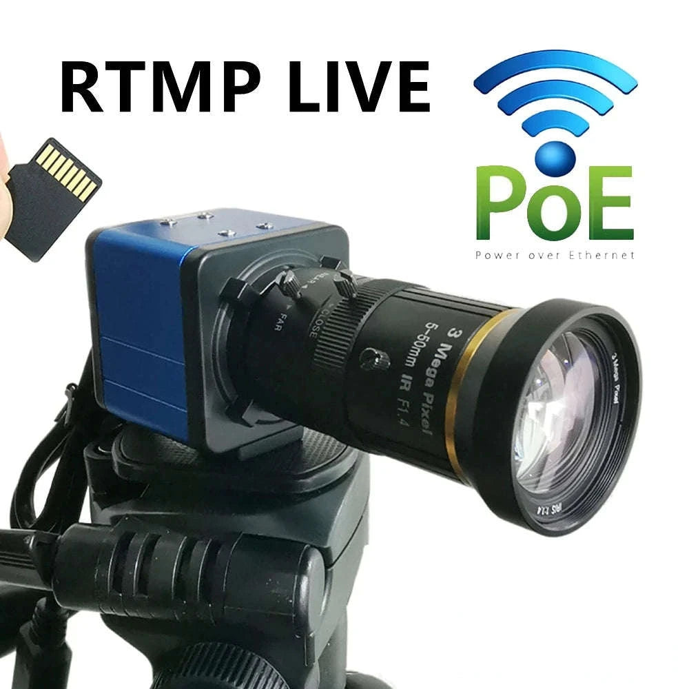 POE Zoom Camera with WiFi & 5MP Streaming Capability-5MP 64G (POE)
