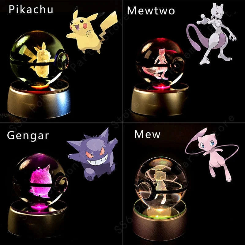 Pokemon Crystal Ball Night Light Lamp-06 Umbreon