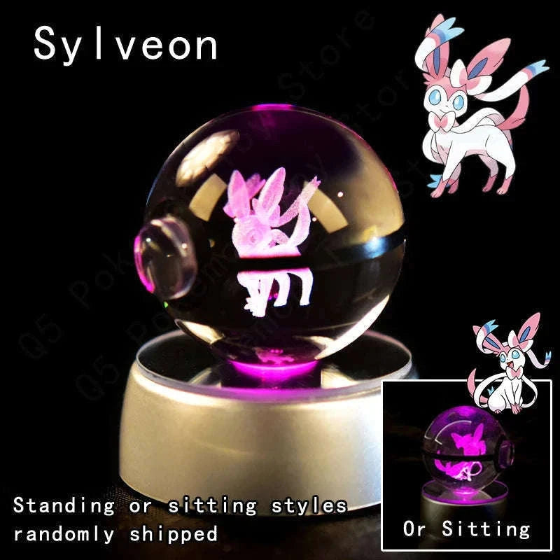 Pokemon Crystal Ball Night Light Lamp with Soft LED Glow-06 Umbreon