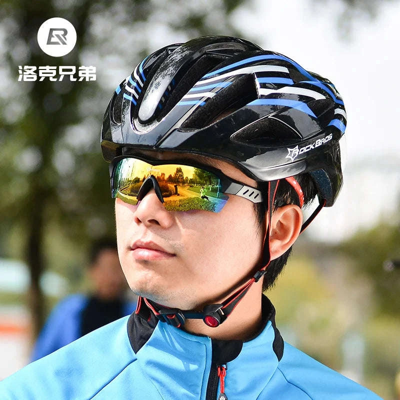 Polarized Cycling & Motorcycle Glasses with 3 Interchangeable Lenses-10035