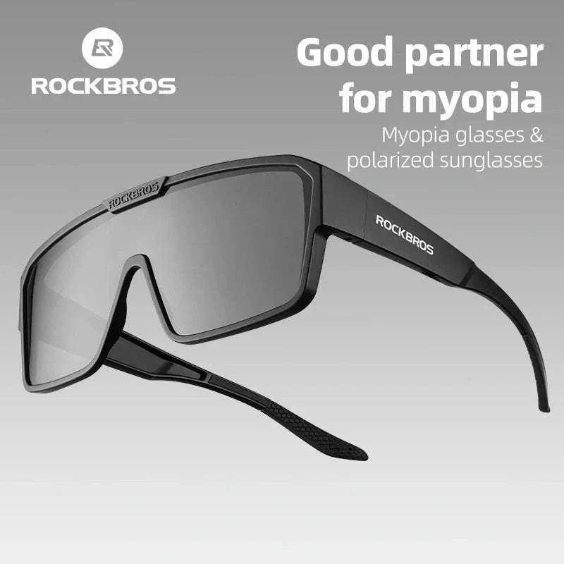 Polarized Cycling Sunglasses with Myopia Frame TR90 Sport Goggles-SP348