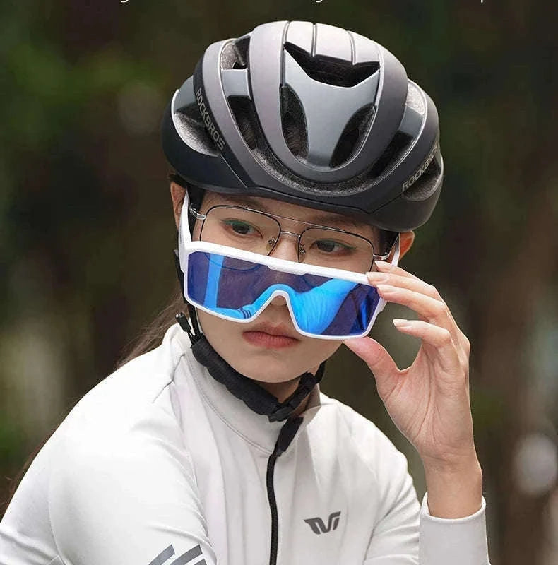 Polarized Cycling Sunglasses with Myopia Frame TR90 Sport Goggles-SP348