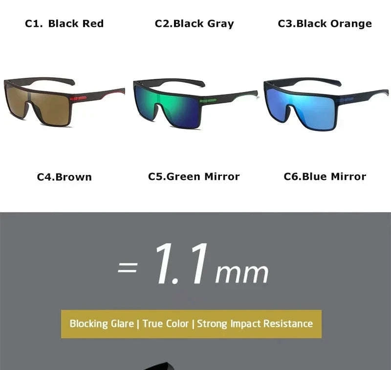 Polarized Oversized Square Sunglasses for Men and Women-C25 Silver / Other