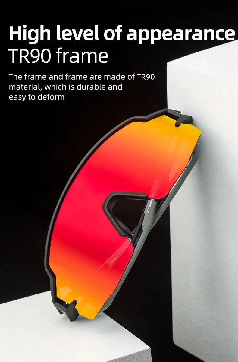 Polarized Photochromic Cycling Sunglasses UV400 TR90 Frame-10171 Polarized / Polarized / United States