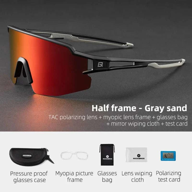 Polarized Photochromic Cycling Sunglasses UV400 TR90 Frame-10171 Polarized / Polarized / United States