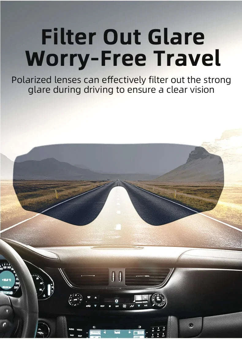 Polarized UV400 Cycling Sunglasses Large Frame TR90 Sport Glasses-10134WRD / Polarized / One Size