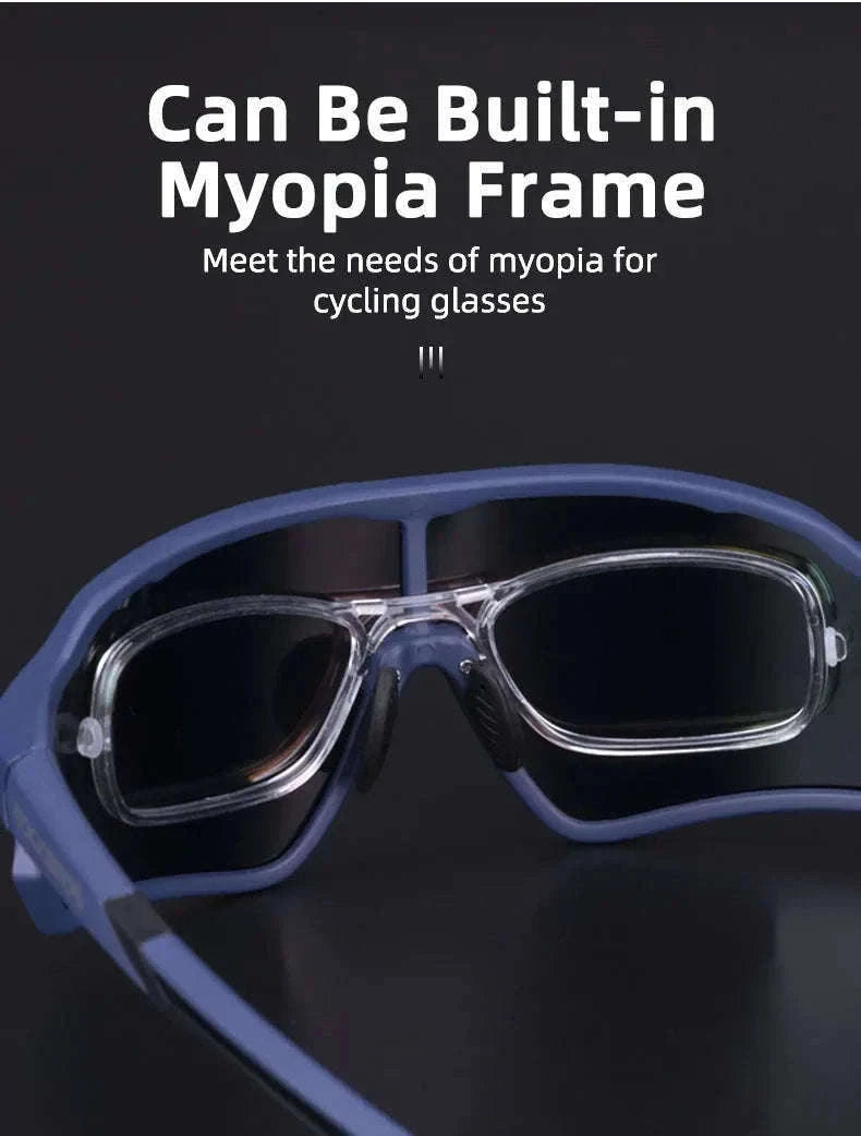 Polarized UV400 Cycling Sunglasses Large Frame TR90 Sport Glasses-10134WRD / Polarized / One Size