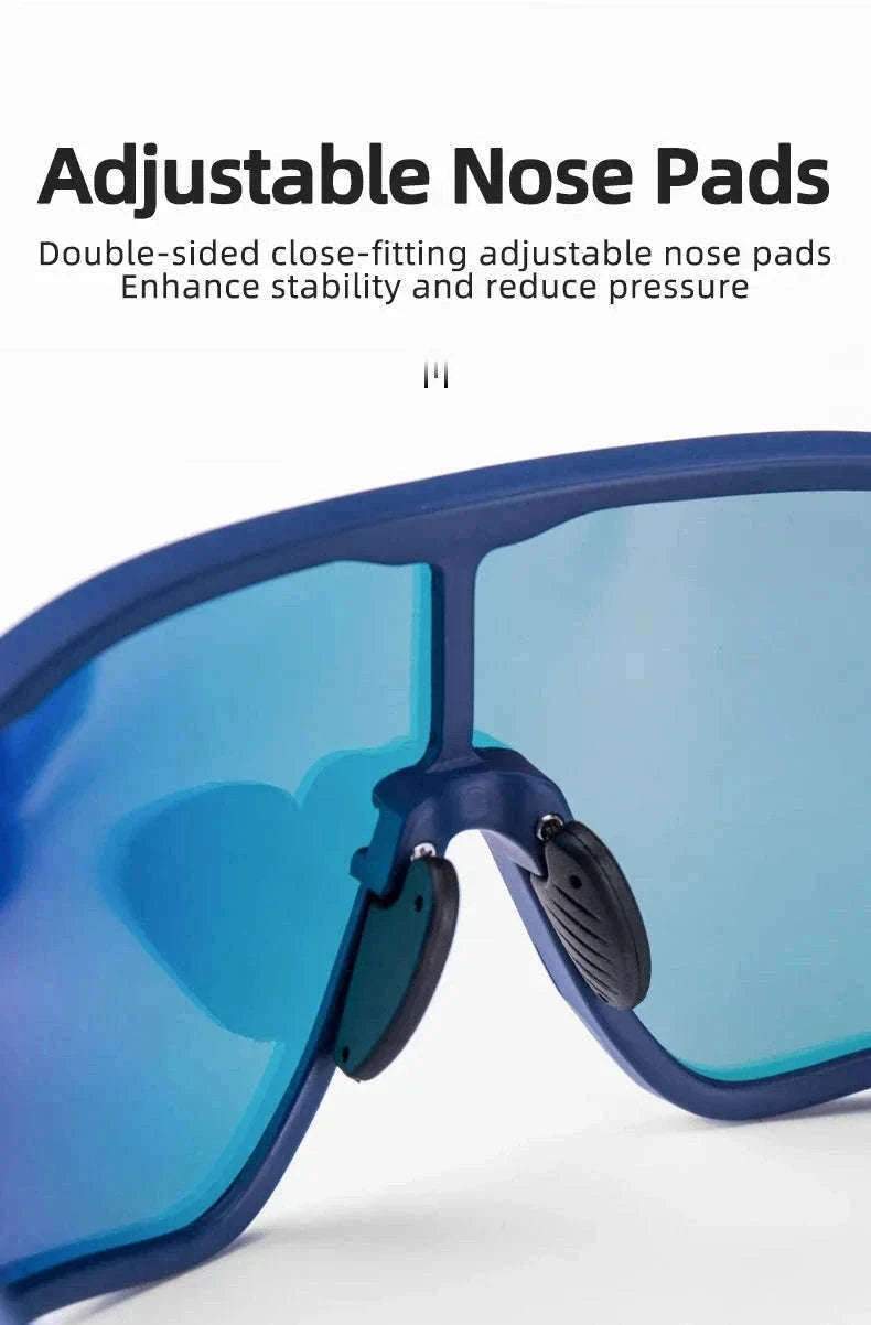 Polarized UV400 Cycling Sunglasses Large Frame TR90 Sport Glasses-10134WRD / Polarized / One Size