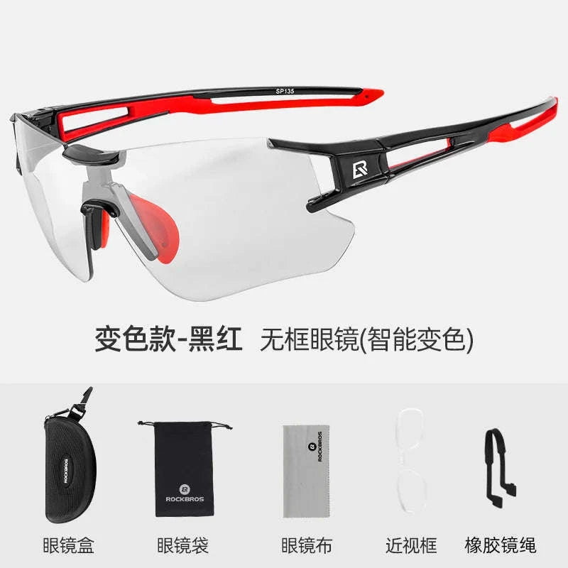 Polarized UV400 Cycling Sunglasses Photochromic Outdoor Eyewear-10125 Photochromic