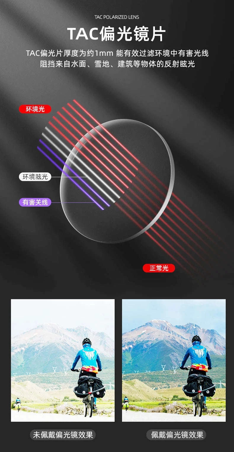 Polarized UV400 Cycling Sunglasses Photochromic Outdoor Eyewear-10125 Photochromic