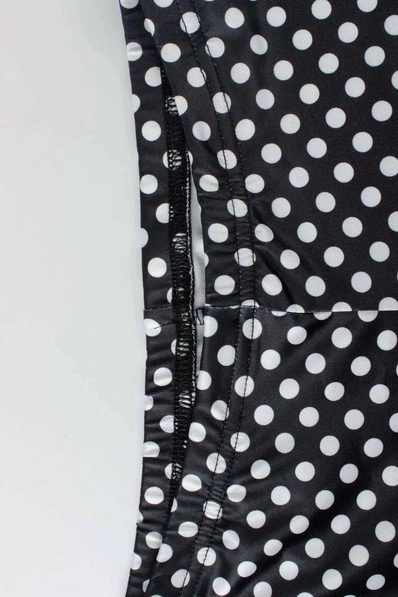 Polka Dot Halter Tank and Biker Shorts Matching Set for Women-WHITE / L