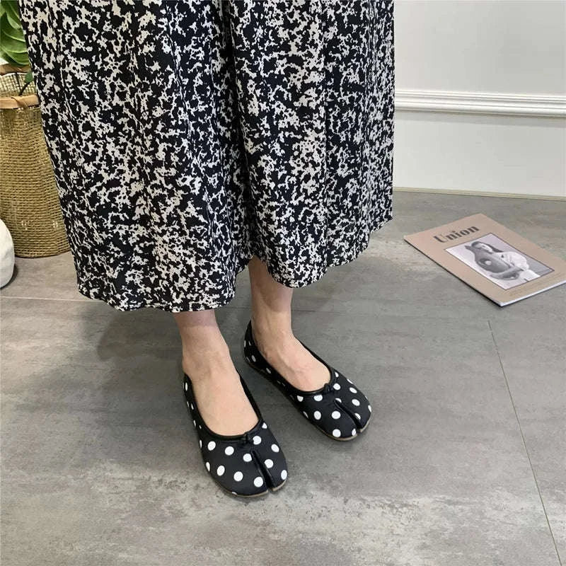 Polka Dot Women Retro Ballet Flats-polka dot / 38