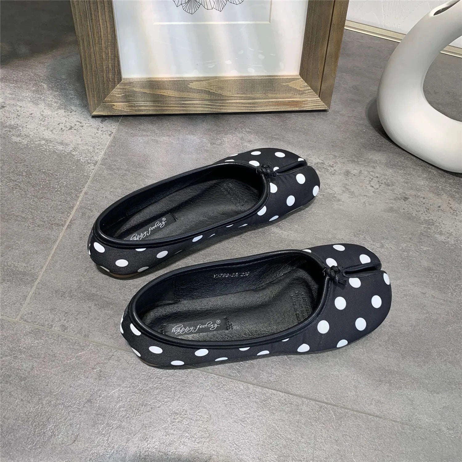 Polka Dot Women Retro Ballet Flats-polka dot / 38
