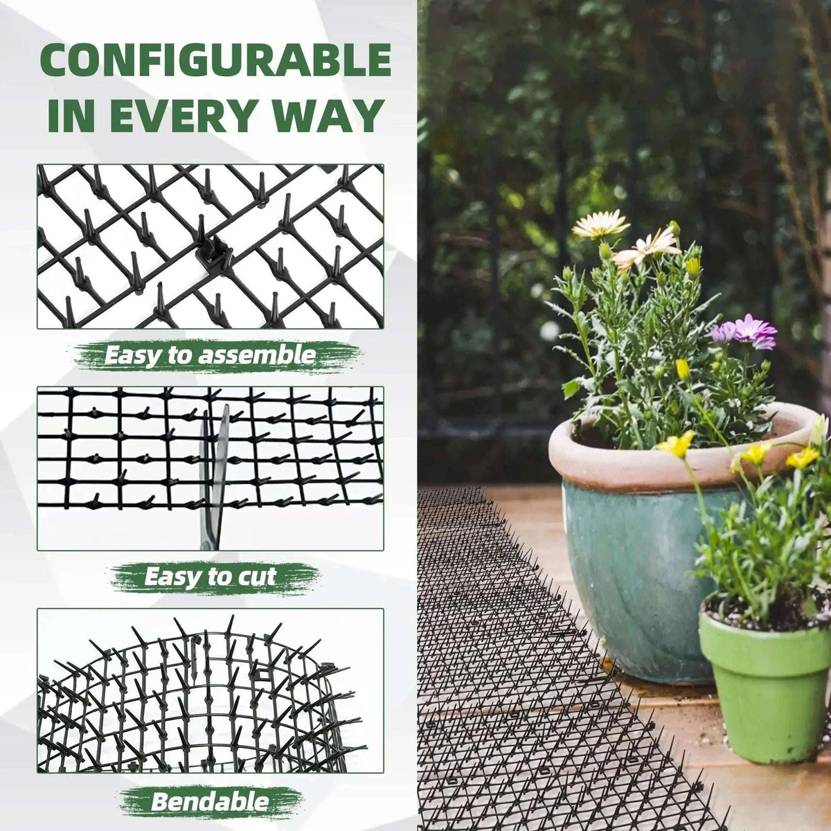 Polypropylene Cat and Dog Spike Mat for Garden Protection-Default Title