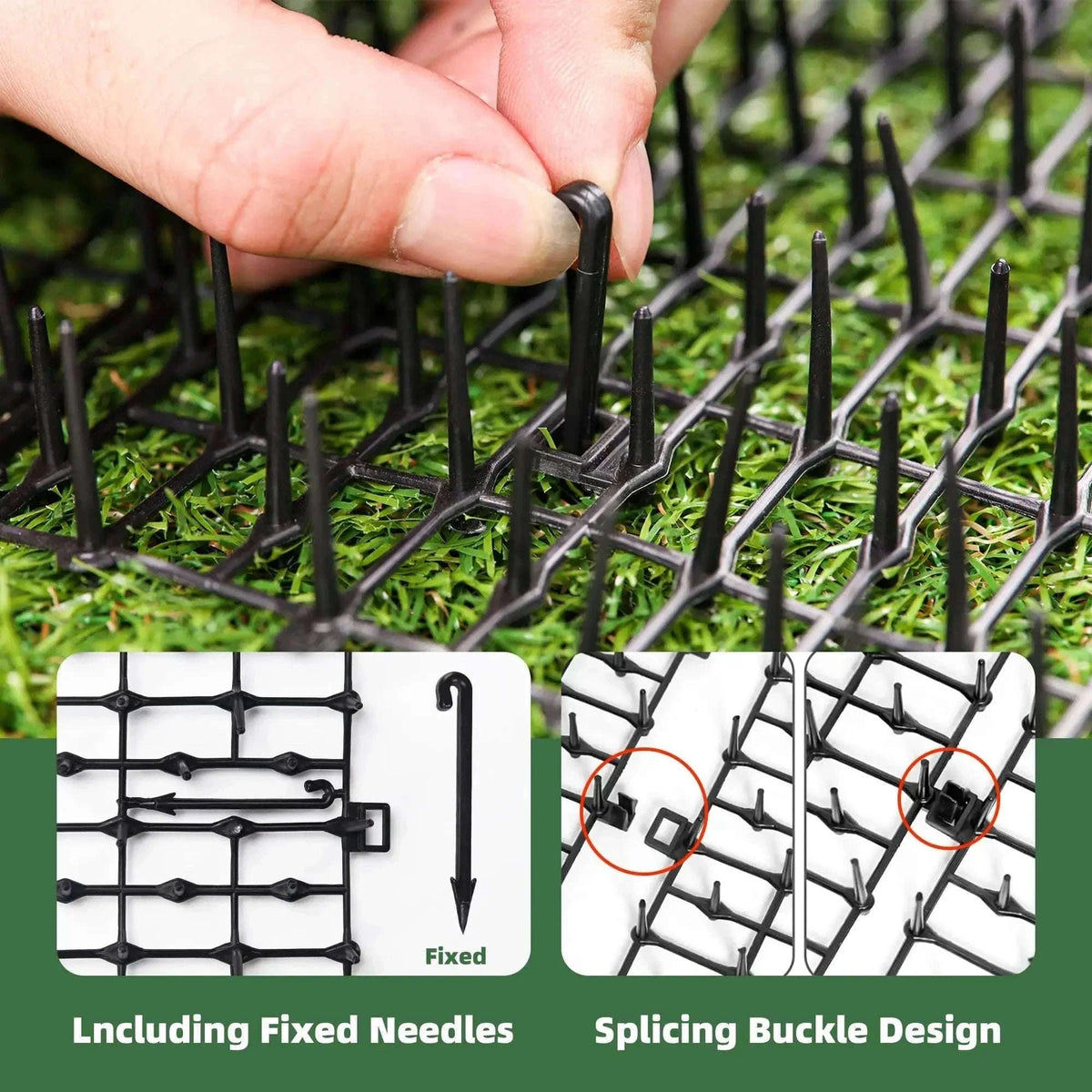 Polypropylene Cat and Dog Spike Mat for Garden Protection-Default Title