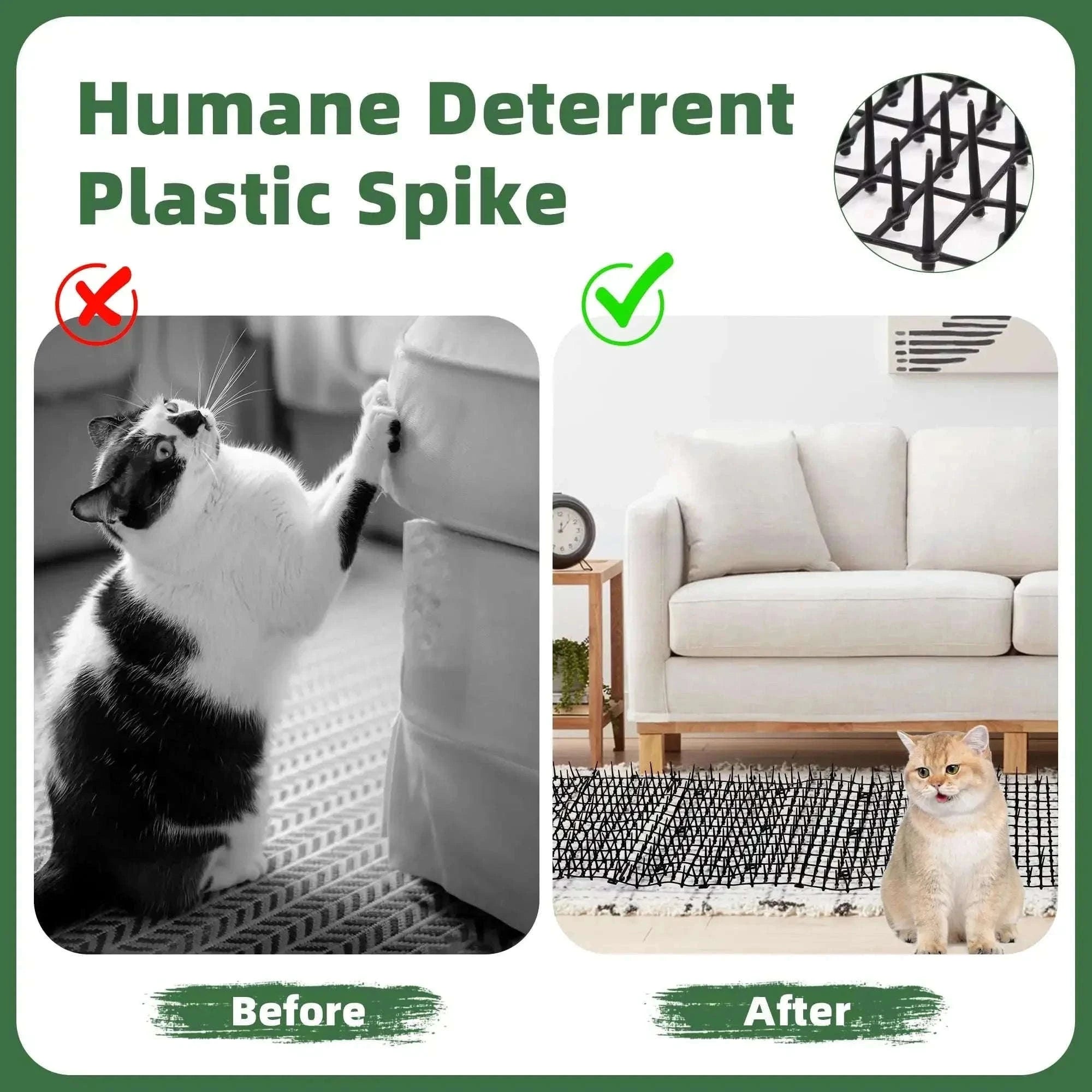 Polypropylene Cat and Dog Spike Mat for Garden Protection-Default Title