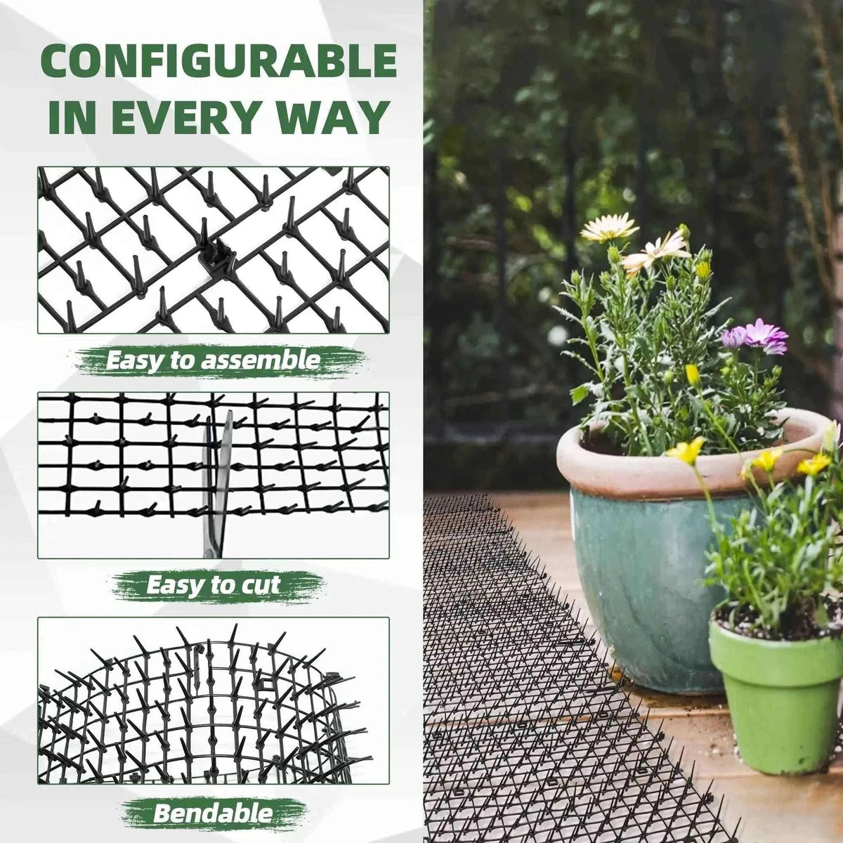 Polypropylene Cat and Dog Spike Mat for Garden Protection-Default Title