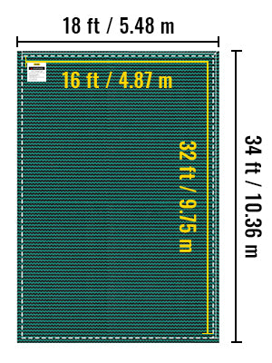 Bezpečnostný kryt na zapustený bazén 16x28 ft sieťovina zimná ochrana