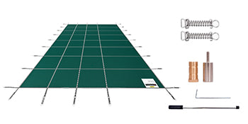 Bezpečnostný kryt na zapustený bazén 16x28 ft sieťovina zimná ochrana