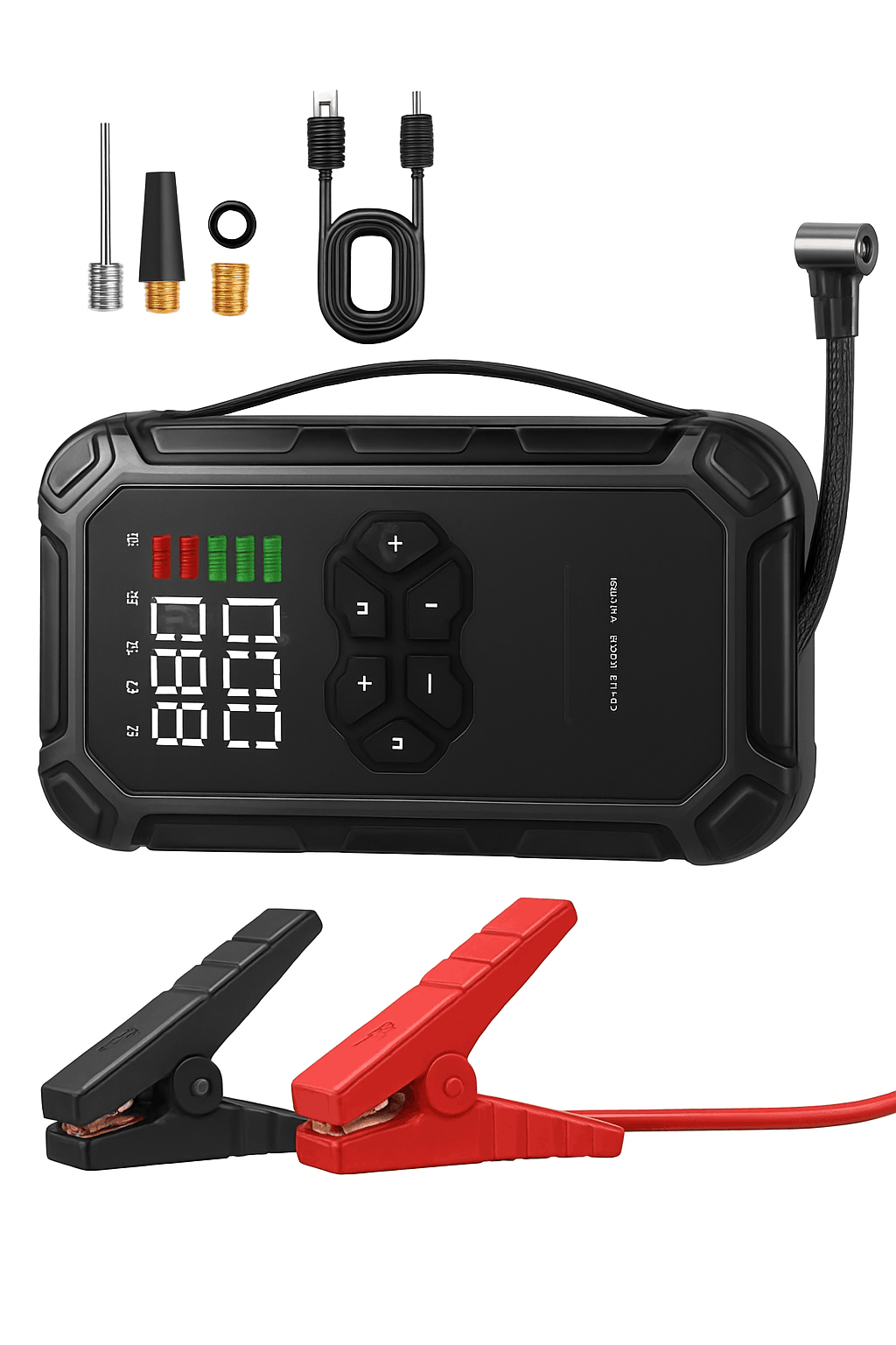 POPDEER PD-JA66 6000A Jump Starter with Air Compressor 160PSI, for All Gas & 8L Diesel Engines, LCD Display, USB Port, LED Light-PD-JA66 / Poland
