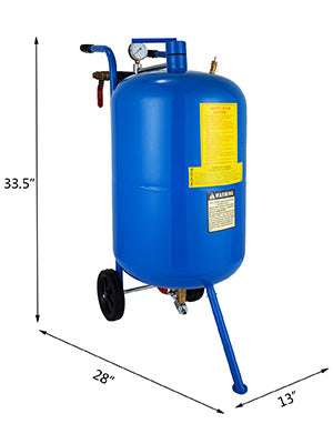 Portable 10 Gallon Sandblaster 125 PSI Pressure Blasting Kit-75L Blue / france