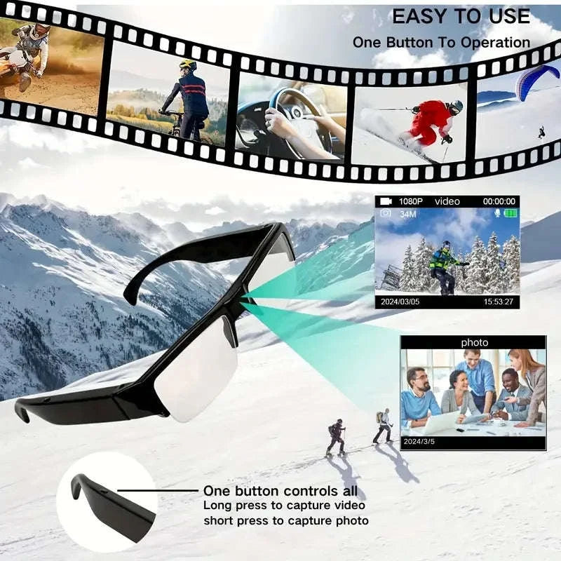 Portable 1080P HD Mini Glasses Camera-Glasses A