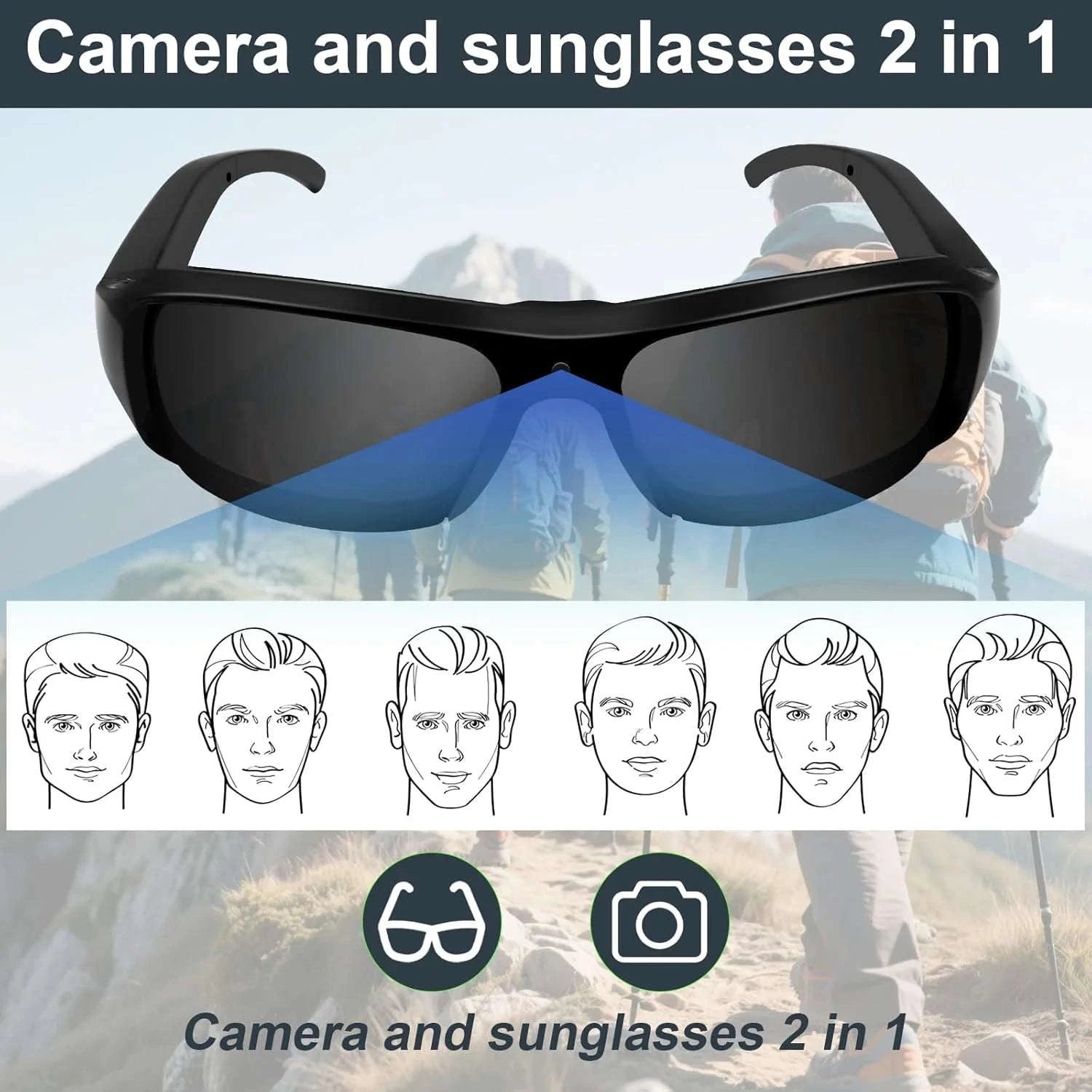 Portable 1080P HD Mini Glasses Camera-Glasses A