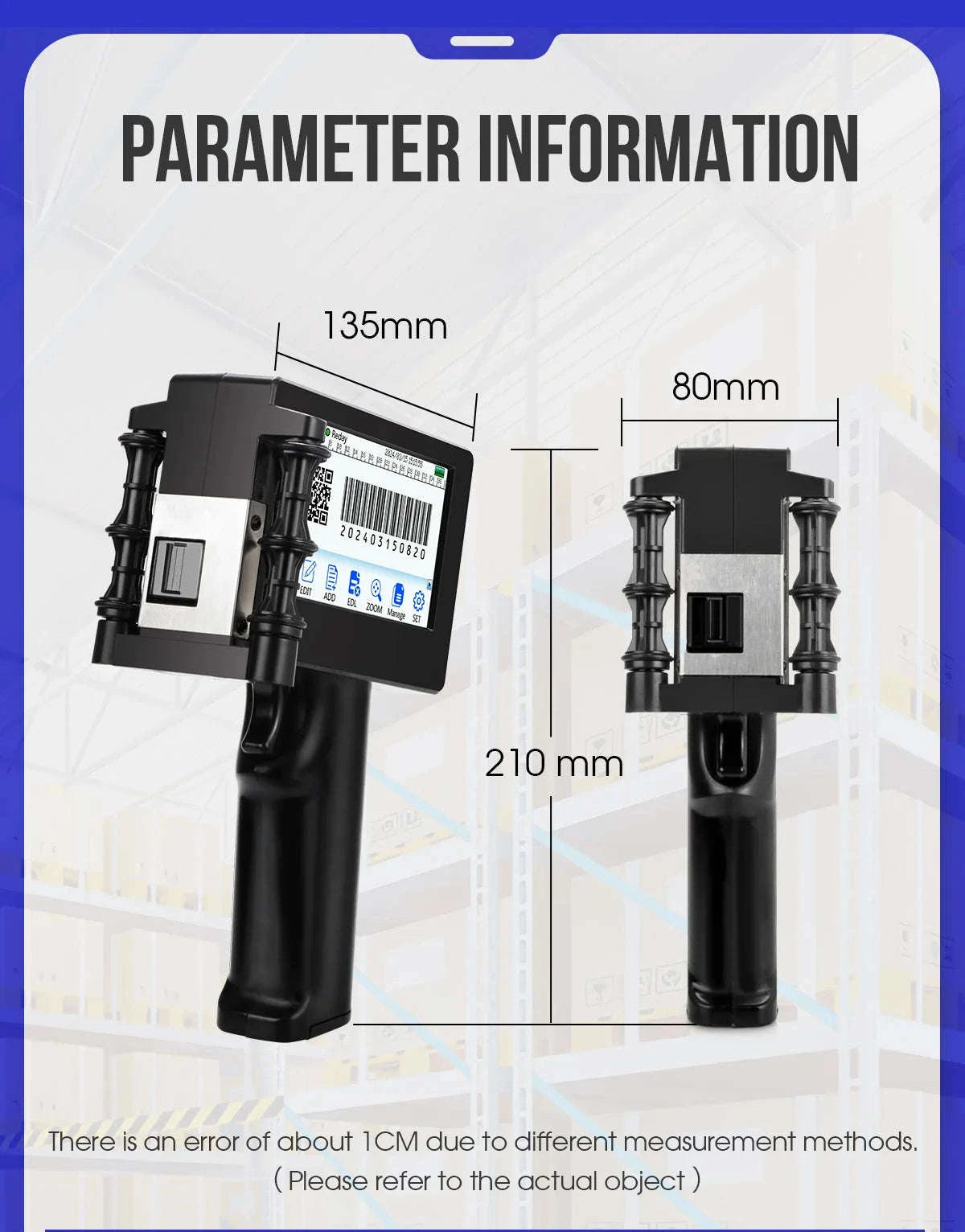 Portable 12.7mm Inkjet Printer for Expiry Dates, Barcodes & QR Codes-printer / China Mainland