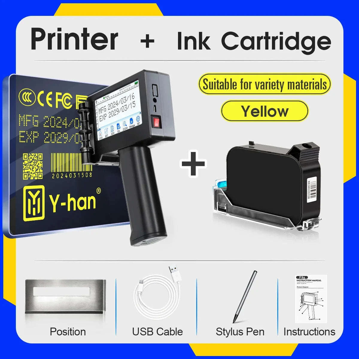 Portable 12.7mm Inkjet Printer for Expiry Dates, Barcodes & QR Codes-printer / China Mainland