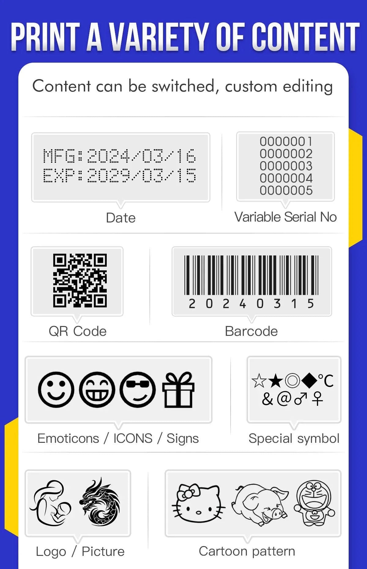 Portable 12.7mm Inkjet Printer for Expiry Dates, Barcodes & QR Codes-printer / China Mainland