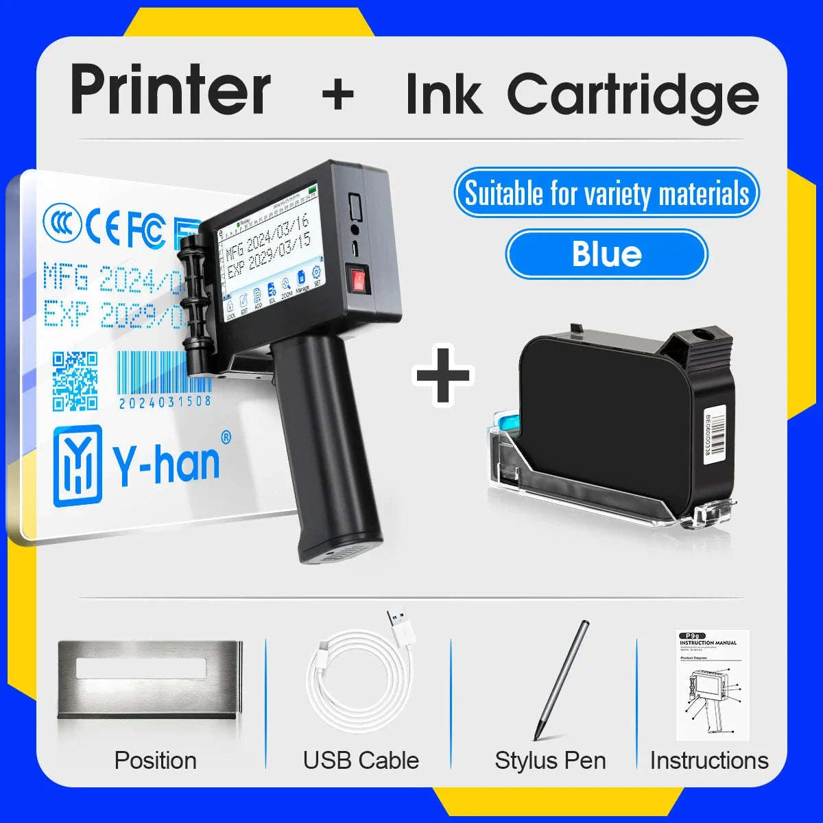 Portable 12.7mm Inkjet Printer for Expiry Dates, Barcodes & QR Codes-printer / China Mainland