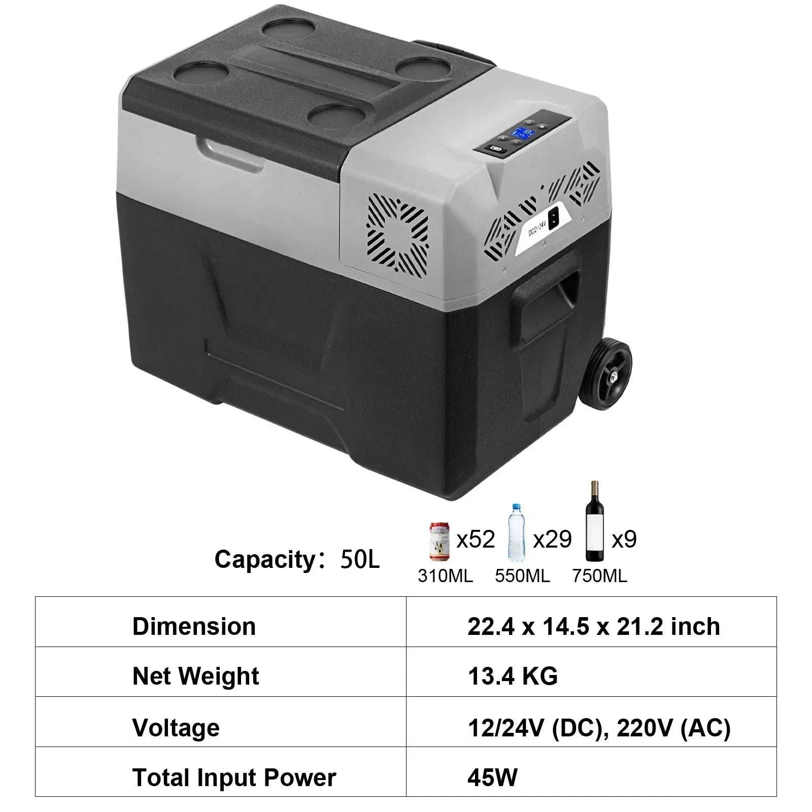 Portable 12V Car Refrigerator Freezer with Fast Cooling -20℃ to 50℉-CZECH REPUBLIC / 15L