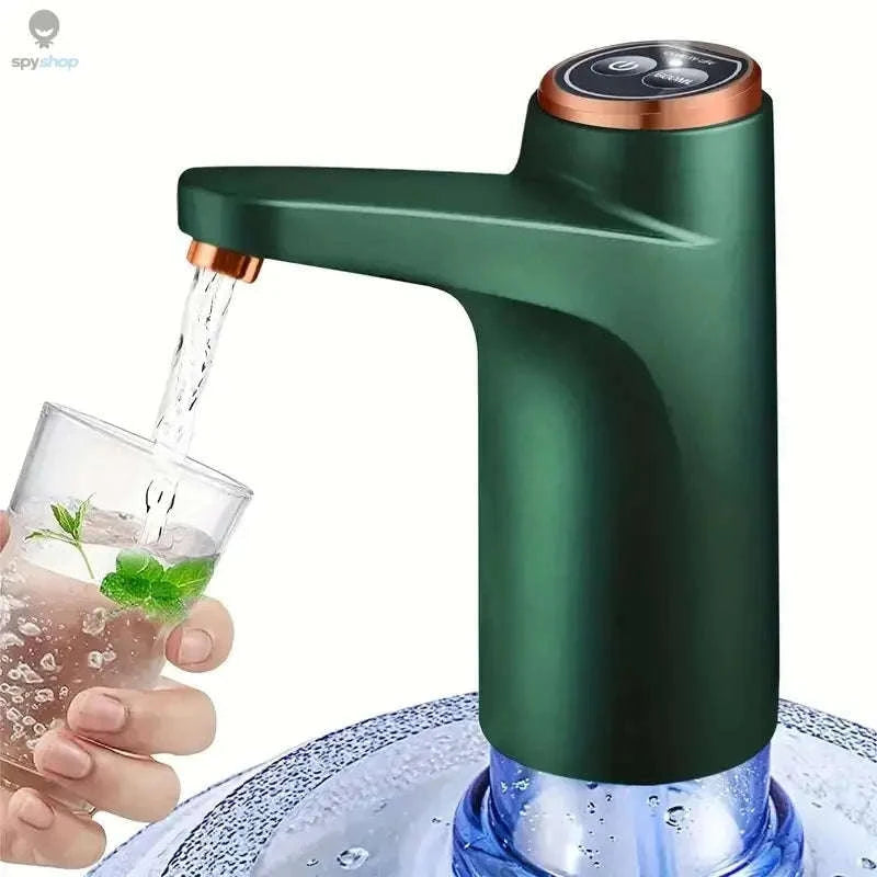 Portable 5‑Gallon Water Dispenser with USB Charging-Dark Grey