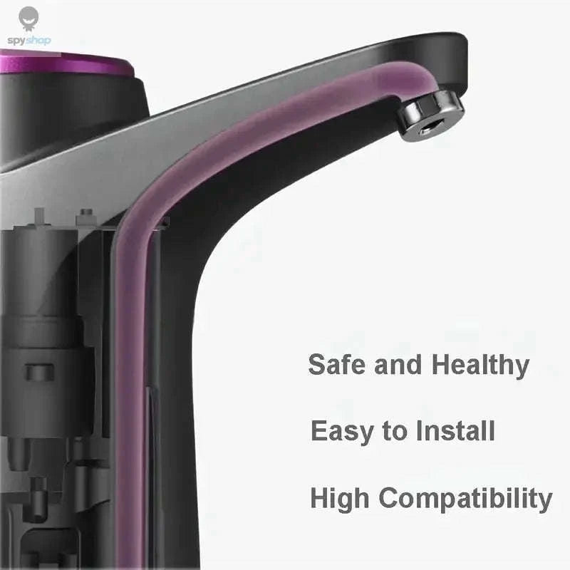 Portable 5‑Gallon Water Dispenser with USB Charging-Dark Grey