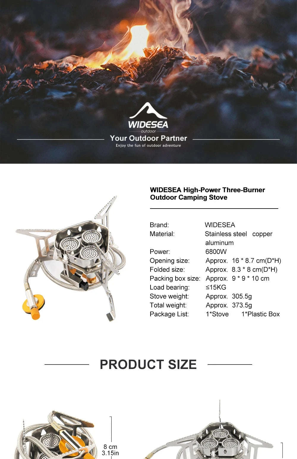 Portable 6800W Camping Gas Stove-wss-209