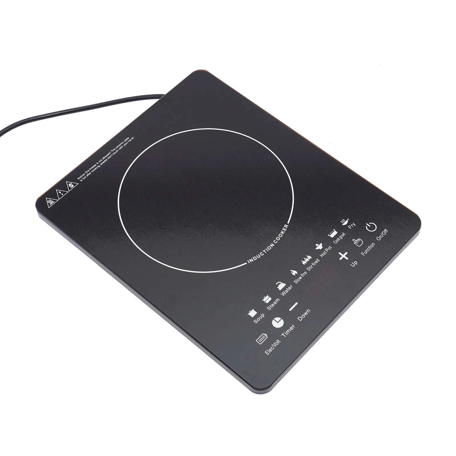 Portable 750W Induction Cooktop with Touch Control & 180-Min Timer-