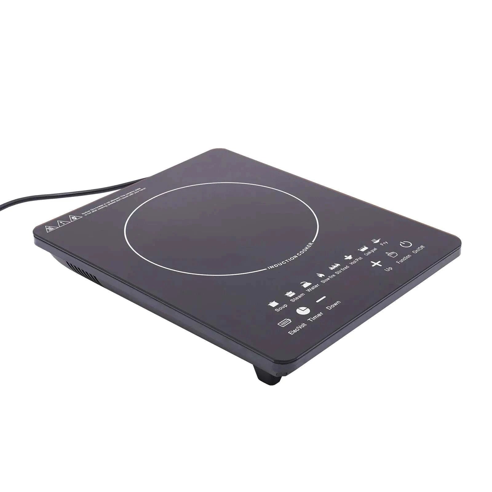 Portable 750W Induction Cooktop with Touch Control & 180-Min Timer-United States / black / US