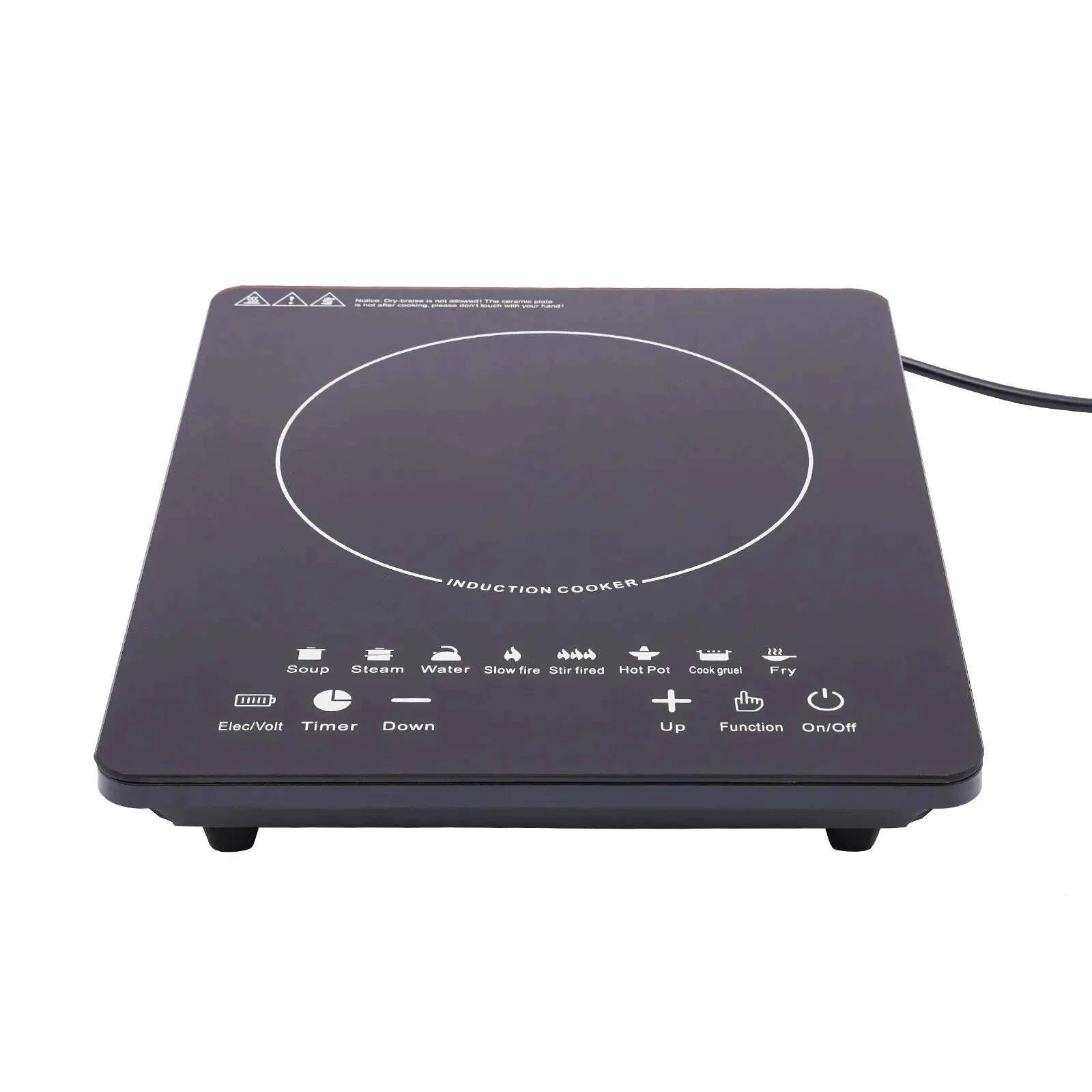 Portable 750W Induction Cooktop with Touch Control & 180-Min Timer-United States / black / US