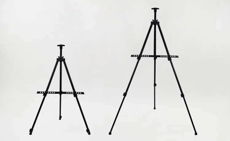 Portable Adjustable Metal Sketch Easel-Black-Iron-Easel