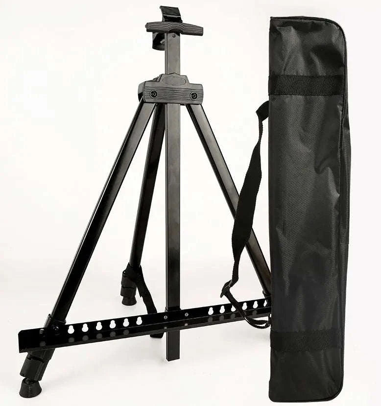 Portable Adjustable Metal Sketch Easel-Black-Iron-Easel