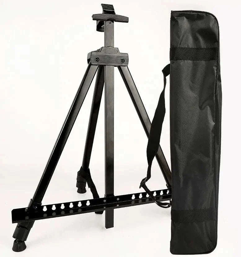 Portable Adjustable Metal Sketch Easel for Indoor & Outdoor Art-black