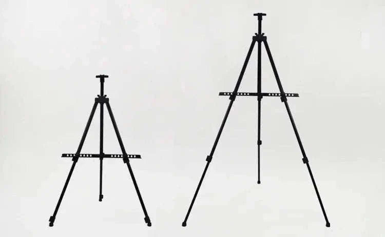 Portable Adjustable Metal Sketch Easel for Indoor & Outdoor Art-black