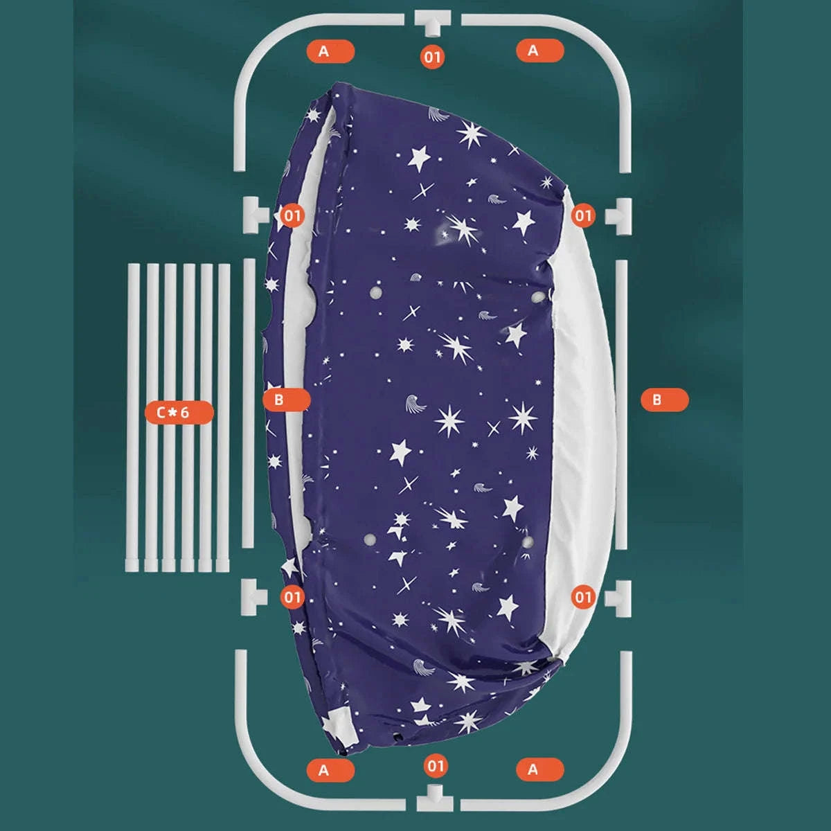 Portable Adult Folding Bathtub with Insulated Design-Square shape / spain