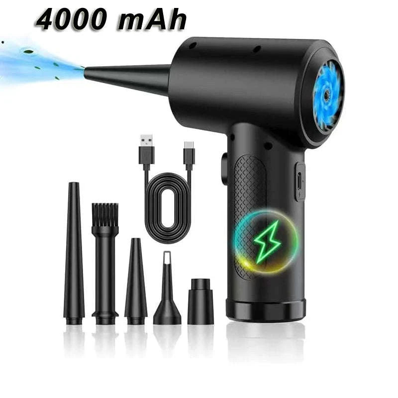 Portable Air Duster 51000RPM Cordless Blower with LED-4000 mAh