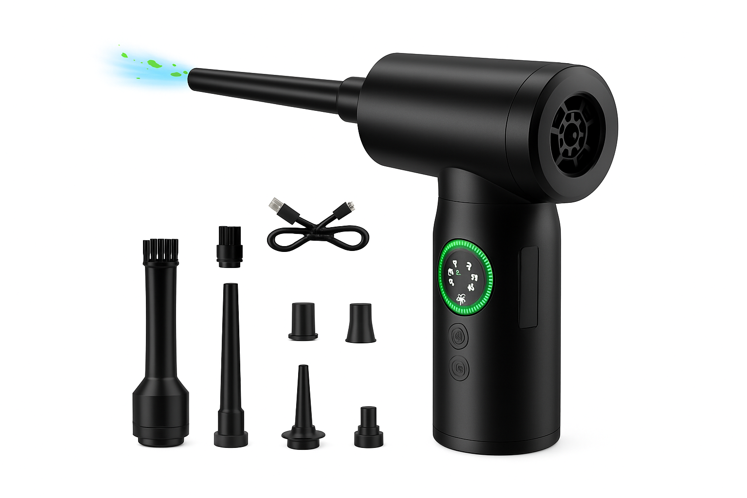 Soprador de Ar Portátil e Aspirador de 7500mAh para Eletrónica